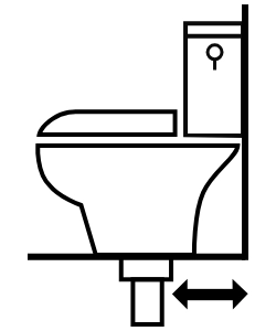 床排水305mm～540mmトイレのイラスト