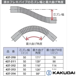 437-312 排水フレキパイプ 30