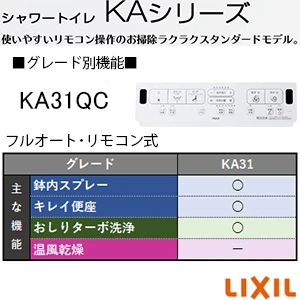 LIXIL(リクシル) BC-Z30H+DT-Z350H+CW-KA31QC アメージュ便器+シャワートイレKAシリーズ[床排水][排水芯120･200～550mm][手洗いなし]