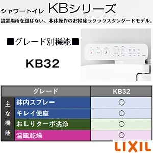 LIXIL(リクシル) BC-Z30H+DT-Z350H+CW-KB32 アメージュ便器+シャワートイレKBシリーズ[床排水][排水芯120･200～550mm][手洗いなし]