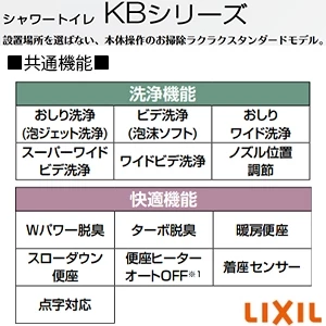 LIXIL(リクシル) BC-Z30H+DT-Z350H+CW-KB32 アメージュ便器+シャワートイレKBシリーズ[床排水][排水芯120･200～550mm][手洗いなし]