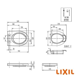 LIXIL(リクシル) CWA-250 補高便座（単品）［50mmタイプ］