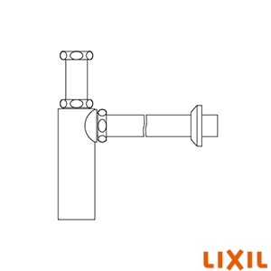 LF-708PAC-1 壁排水金具、Pトラップ（呼び径32ｍｍ）
