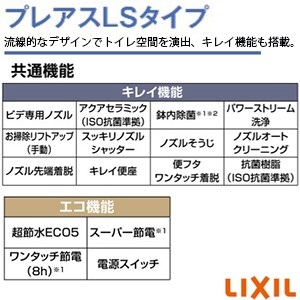 YBC-CL10PM+DT-CL116APMU リクシル プレアスLS 通販(卸価格)|一体型トイレ・便器の交換ならプロストア ダイレクト