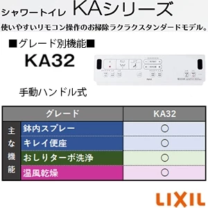 LIXIL(リクシル) YBC-Z30PM+DT-Z350PM+CW-KA32 アメージュ便器+シャワートイレKAシリーズ[壁排水][排水芯155mm][手洗いなし]