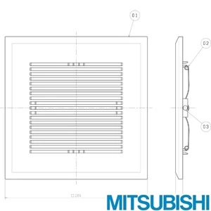 P-215GB2-G ダクト用換気扇専用グリル