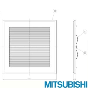 P-395GB2-G ダクト用換気扇専用グリル