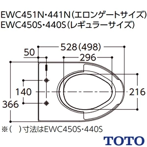 EWC440S 補高便座 レギュラーサイズ 補高50mm