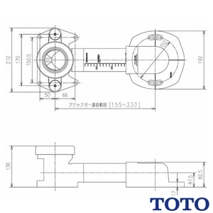 HH02002 排水アジャスター 通販(卸価格)|TOTO トイレ・便器 部品ならプロストア ダイレクト