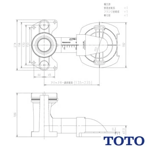 HH02035 TOTO 排水アジャスターピュアレストEX用のリモデル便器用床排水アジャスター