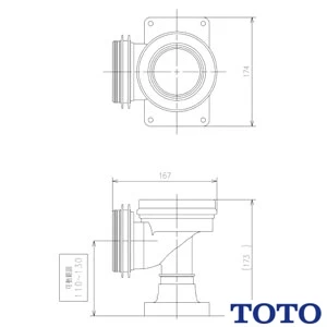 HH02061S TOTO 排水ソケットピュアレストQR・ピュアレストEX用壁排水ソケット