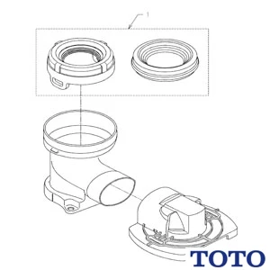 TOTO HH02072R 排水ソケットパブリックコンパクト便器・フラッシュバブル式(床排水)用