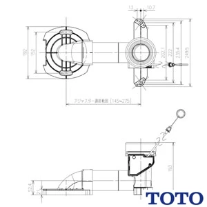 HH02124 TOTO 床排水アジャスターネオレストAS・RS（手洗器付除く）用