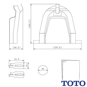 HM220 TOTO 大便器背面カバー[床排水用]ピュアレストQR・ピュアレストEX･ＧＧ(手洗器付除く)・GG800用