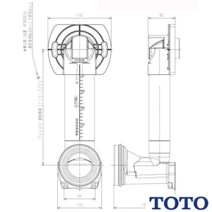 HP498M TOTO 床排水アジャスターパブリックコンパクト便器・タンク式、パブリックコンパクト便器・フラッシュタンク式(リモデル)用