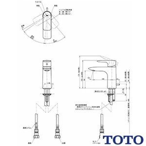 TOTO LSA704CAPND ベッセル式洗面器・シングル混合水栓セット[壁給水][壁排水][ワンプッシュ式][幅450mm][奥行455mm][深さ120mm][容量3.0L]