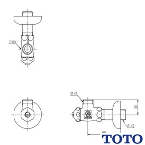 TOTO LSA704CAPND ベッセル式洗面器・シングル混合水栓セット[壁給水][壁排水][ワンプッシュ式][幅450mm][奥行455mm][深さ120mm][容量3.0L]