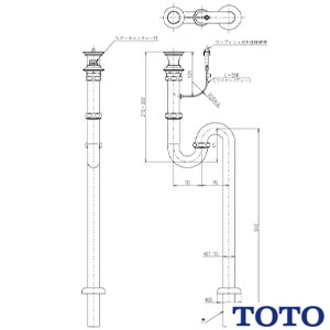 TOTO LSA704CBSNW ベッセル式洗面器・シングル混合水栓セット[床給水][床排水][ワンプッシュ式][幅450mm][奥行455mm][深さ120mm][容量3.0L]