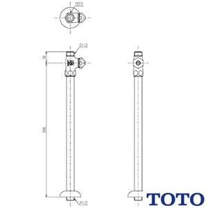 TOTO LSA704CBSNW ベッセル式洗面器・シングル混合水栓セット[床給水][床排水][ワンプッシュ式][幅450mm][奥行455mm][深さ120mm][容量3.0L]