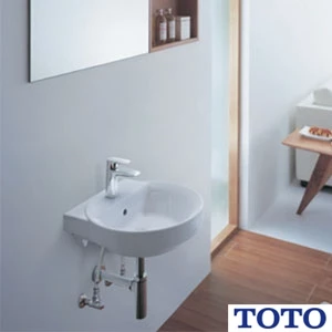 TOTO LSA704CBSNW ベッセル式洗面器・シングル混合水栓セット[床給水][床排水][ワンプッシュ式][幅450mm][奥行455mm][深さ120mm][容量3.0L]