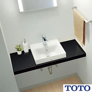 TOTO LSA721CAPND ベッセル式洗面器・シングル混合水栓セット[壁給水][壁排水][ワンプッシュ式][幅380mm][奥行380mm][深さ120mm][容量1.5L]