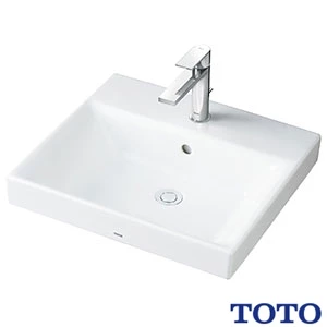 TOTO LSA722CAPND ベッセル式洗面器・シングル混合水栓セット[壁給水][壁排水][ワンプッシュ式][幅500mm][奥行450mm][深さ120mm][容量4.0L]