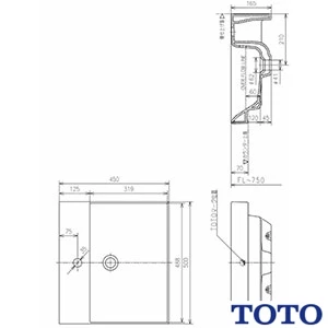 TOTO LSA722CAPND ベッセル式洗面器・シングル混合水栓セット[壁給水][壁排水][ワンプッシュ式][幅500mm][奥行450mm][深さ120mm][容量4.0L]