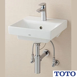 TOTO LSC721ABSNW ベッセル式洗面器・立水栓セット[床給水][床排水][目皿仕様][幅380mm][奥行380mm][深さ120mm][容量1.5L]