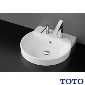 TOTO LSG704AASNW ベッセル式洗面器・自動水栓セット[壁給水][床排水][目皿仕様(カバー付き)][幅450mm][奥行455mm][深さ120mm][容量3.0L]