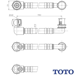 TOTO TCA289 フレキシブルホース 通販(卸価格)|トイレ・便器・温水洗浄便座ならプロストア ダイレクト