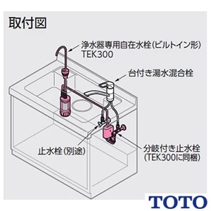 TEK300 浄水器専用自在水栓 通販(卸価格)|TOTO キッチン水栓ならプロストア ダイレクト