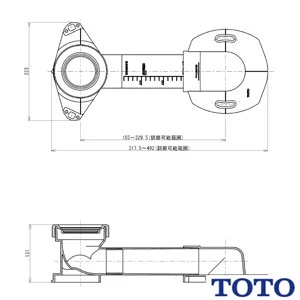 TH696R TOTO 排水アジャスター本体部