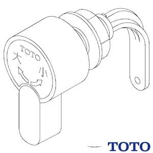 THY425-1R ロータンクレバー（大小切替付） 【TS670CMN型用】【幅130×奥行45×高さ190】