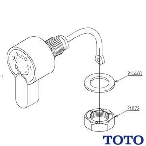 THY425-7R レバーハンドル部 【TS526C型用型用】【幅130×奥行50×高さ260】