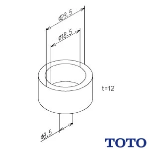 THY91245 手洗金具用パッキン 【TS670BS型用】【幅65×奥行15×高さ95】