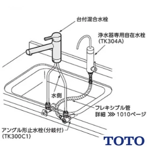 TK304A 浄水器専用水栓(浄水カートリッジ内蔵) 通販(卸価格)|TOTO キッチン水栓ならプロストア ダイレクト