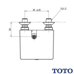 TOTO TLE03705JA 自動水栓機能部[サーモスタット混合水栓][発電タイプ]