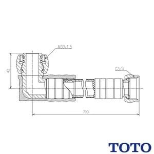 TOTO TN111L70R 給水ホース