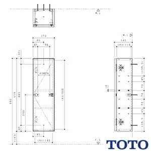 TOTO UGLD02S トイレ キャビネット