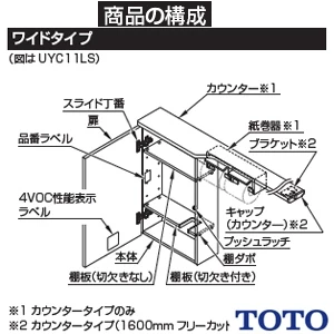 TOTO UGLD05 トイレ キャビネット[トイレ周辺収納][ワイドタイプ][木質製]