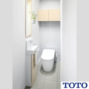 TOTO UGW103 トイレ キャビネット[トイレ周辺収納][サイズ: 300ｘ151(埋込代70)ｘ800mm][ペーパー収納タイプ][木質製]