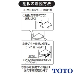 TOTO UGW180S トイレ キャビネット[スリムタイプ]