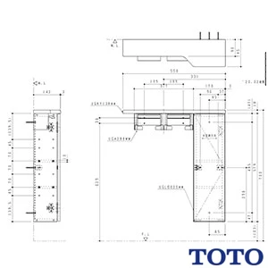 TOTO UYC03RS トイレ キャビネット[スリムタイプ][550mm定寸][紙巻器付][露出タイプ][Rタイプ]