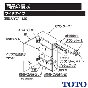 TOTO UYC06R トイレ キャビネット[トイレ周辺収納][ワイドタイプ(740mm定寸)][木質製]