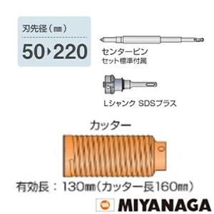 ミヤナガ PCHP095R ハイパーダイヤコアドリル（セット） SDSプラスシャンク 刃先径95mm