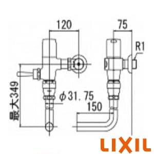 CF-60UT-C 通販(卸価格)|LIXIL(リクシル) 低圧用フラッシュバルブ(中水