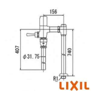 CF-T63-C 通販(卸価格)|LIXIL(リクシル) 一般用フラッシュバルブ(中水