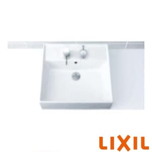 L-555FC 通販(卸価格)|LIXIL(リクシル) 角形洗面器(ベッセル・壁付兼用