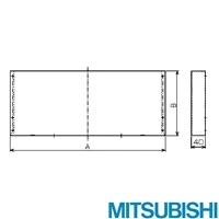 三菱電機 P-3641KP2 上幕板 浅形レンジフードファン用