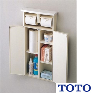 新品】TOTO 二連紙巻器一体型収納キャビネット トイレットペーパー